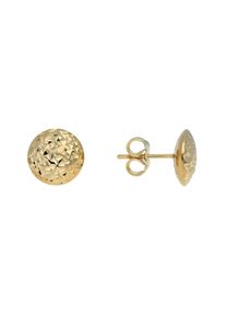 Vivance Damen Paar Ohrstecker "diamantiert", Gelbgold 375, gelb, Gelbgold 375, Ohrringe