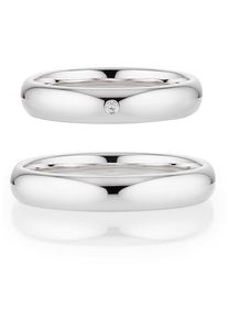 Bruno Banani Trauring "Schmuck Geschenk Ehering Hochzeit Damenring Herrenring", 66, ohne Brillant, Silber 925 (Sterlingsilber), 4mm, silber, Silber