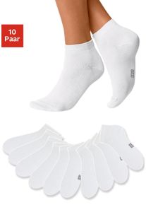 H.I.S. H.I.S Damen Kurzsocken, Gr. 35, weiß, Polyamid, Baumwolle, Elasthan, unifarben, Socken, mit verstärkter Ferse und Spitze
