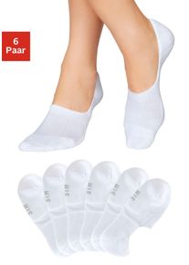 H.I.S. H.I.S Damen Füßlinge, Gr. 35, weiß, Baumwolle, Polyamid, Elasthan, unifarben, Socken, mit softem Frottee