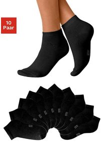 H.I.S. H.I.S Damen Kurzsocken, Gr. 35, schwarz, Polyamid, Baumwolle, Elasthan, unifarben, Socken, mit verstärkter Ferse und Spitze