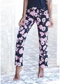 Lascana Schlafhose mehrfarbig Gr. 32/34 für Damen. Basic. Nachhaltig.