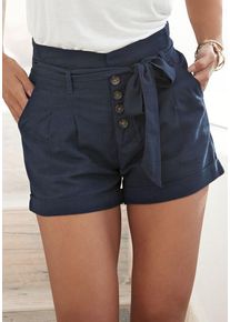 Lascana Shorts blau Gr. 34 für Damen. Figurumspielend