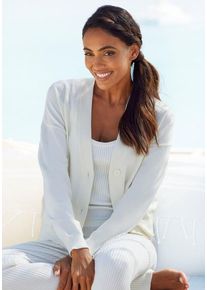 Lascana Strickjacke cream Gr. 32/34 für Damen. Bequem. Nachhaltig.