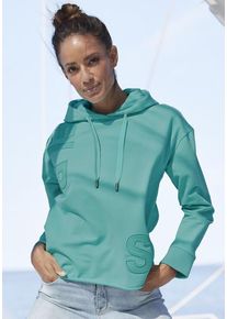 ELBSAND Kapuzensweatshirt 'Elgin' blau Gr. L (40) für Damen. Mit Logostickerei. Figurumspielend. Nachhaltig.