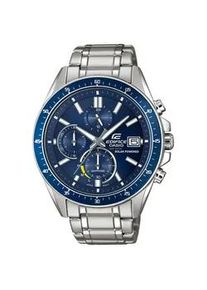 Chronograph Casio EDIFICE "EFS-S510D-2AVUEF" Armbanduhren silberfarben (edelstahlfarben-silberfarben) Herren Solaruhr, Armbanduhr, Herrenuhr, bis 10 bar wasserdicht, Saphirglas