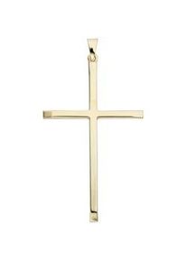 Kreuz-Anhänger Jobo "Anhänger Kreuz" Schmuckanhänger Gr. Gelbgold 333, goldfarben (gelbgold 333) Damen 333 Gold