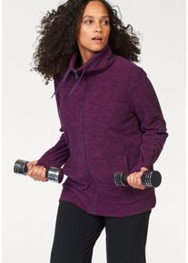 Große Größen Fleecejacke Gr. 48/50 lila für Damen