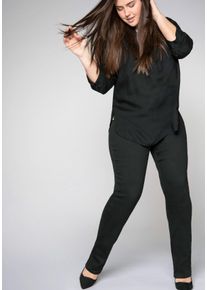Große Größen Gerade Stretch-Jeans mit Bodyforming-Effekt Gr. 48 schwarz von sheego für Damen