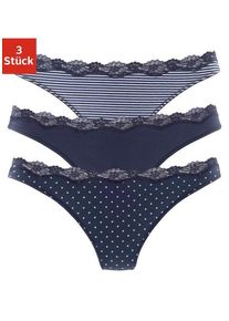 Lascana String mehrfarbig Gr. 32/34 für Damen. Mit Spitze. Körpernah. Nachhaltig.