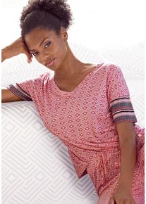 Vivance Dreams Pyjamaoberteil mehrfarbig Gr. 32/34 für Damen. Mit V-Ausschnitt. Bequem. Nachhaltig.