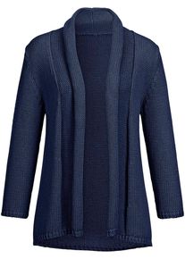 Peter Hahn - Cardigan mit 3/4-Arm, blau, Gr. 36 / S - Baumwolle