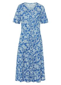 Green Cotton - Jersey-Kleid Olga, blau, Gr. 36 / S - Baumwolle