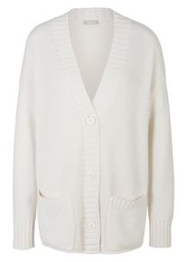 include - Strickjacke aus 100% Premium-Kaschmir, weiss, Gr. 36 / S - Kaschmir