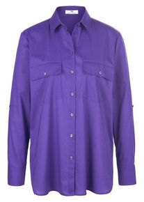 Peter Hahn - Bluse mit Hemdkragen, lila, Gr. 48 / XL - Baumwolle