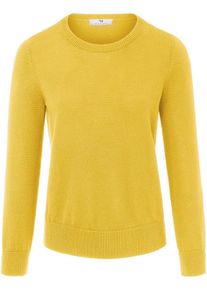 Peter Hahn - Rundhals-Pullover aus 100% SUPIMA®-­Baumwolle, gelb, Gr. 42 / M - Baumwolle