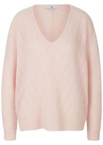 Peter Hahn - V-Pullover, rosé, Gr. 36 / S - Wolle