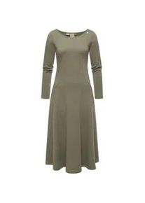 A-Linien-Kleid Ragwear "Appero Long" Gr. XXL (44), Normalgrößen, grün (olivgrün) Damen Kleider Stylisches Langarm-Kleid für den Winter