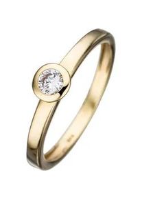 Goldring Jobo Fingerringe Gr. 50, Gelbgold 333, goldfarben (gelbgold 333) Damen 333 Gold mit Zirkonia