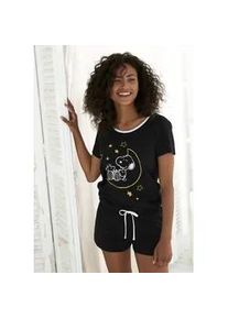 Shorty PEANUTS Gr. 36/38, schwarz Damen Homewear-Sets mit Snoopy Druckmotiv