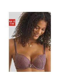 Push-up-BH Vivance Gr. 80, Cup A, rosa (vintage rose) Damen BHs rundherum mit floraler Spitze, Dessous