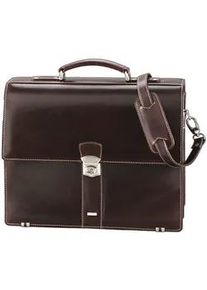 Aktentasche Alassio "Monaco" Gr. B/H/T: 38cm x 31cm x 16cm, braun Herren Taschen aus Leder