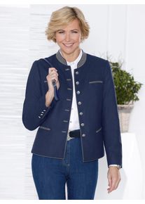 CLASSIC Damen Kurzblazer "Blazer", blau, Gr. 46, 50% Polyester, 50% Wolle, Blazer