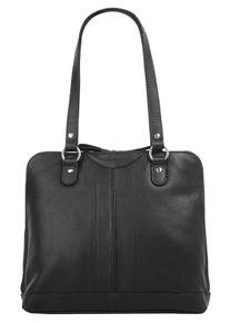 Betty Barclay Damen Umhängetasche, schwarz, Leder, Strukturmuster, Taschen, echt Leder