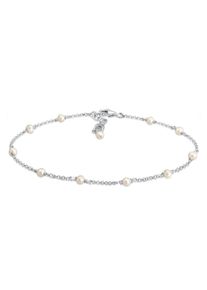 Elli Damen Fußkette "Fußkette mit Süßwasserzuchtperle 925 Silber", 22cm, Silber 925 (Sterlingsilber), silber, Silber 925 (Sterlingsilber), Fußkettchen