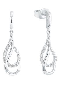 Amor Damen Paar Ohrstecker "Tropfen, 2026220", Silber 925 (Sterlingsilber), bunt, Silber 925 (Sterlingsilber), Ohrringe, mit Zirkonia (synth.)