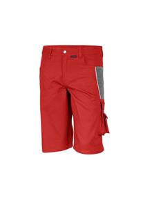 Qualitex HIGH QUALITY WORKWEAR Shorts PRO rot/grau Damen: 56 Herren: 62