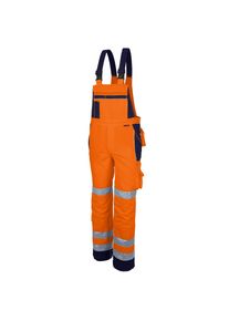 Qualitex HIGH QUALITY WORKWEAR Latzhose PRO WS warnorange/marine Herren: 94