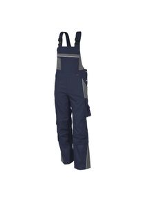 Qualitex HIGH QUALITY WORKWEAR Latzhose PRO marine/grau Damen: 52 Herren: 58