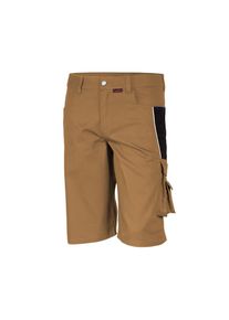 Qualitex HIGH QUALITY WORKWEAR Shorts PRO khaki/schwarz Damen: 54 Herren: 60