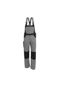 Qualitex HIGH QUALITY WORKWEAR Latzhose X-Serie grau/schwarz Damen: 50 Herren: 56