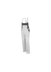 Qualitex HIGH QUALITY WORKWEAR Latzhose basic 2-farbig weiss/grau Damen: 52 Herren: 58