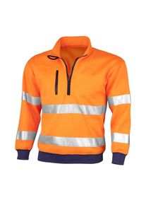 Qualitex HIGH QUALITY WORKWEAR Sweatshirt signal warnorange Damen: 68 Herren: 6XL
