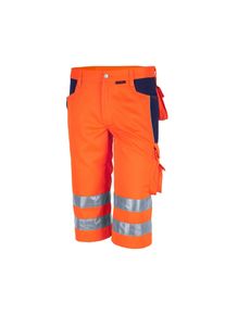 Qualitex HIGH QUALITY WORKWEAR Shorts PRO WS warnorange/marine Damen: 66 Herren: 72