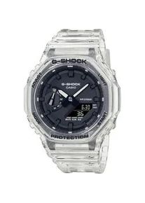 Chronograph Casio G-SHOCK "GA-2100SKE-7AER" Armbanduhren farblos (transparent-weiß) Herren Quarzuhr, Armbanduhr, Damen, Herren, digital, bis 20 bar wasserdicht