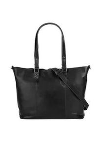 Shopper CLUTY Gr. B/H/T: 42cm x 29cm x 12cm onesize, schwarz Damen Taschen echt Leder