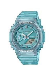 Chronograph Casio G-SHOCK "GMA-S2100SK-2AER" Armbanduhren blau (türkis-transparent) Damen Quarzuhr, Armbanduhr, Damen, Herren, digital, bis 20 bar wasserdicht