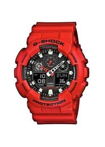 Chronograph Casio G-SHOCK "GA-100B-4AER" Armbanduhren rot Herren Quarzuhr, Armbanduhr, Herrenuhr, digital, bis 20 bar wasserdicht