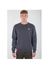 Sweater Alpha Industries "Alpha Industries Men - Sweatshirts Basic Small Logo" Gr. S, grau (grauschwarz) Herren Sweatshirts