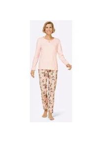 WITT Schlafanzug WÄSCHEPUR Gr. 44/46, rosa (hellrosé, bedruckt) Damen Homewear-Sets