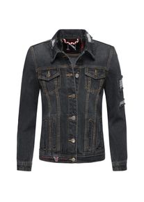 Navahoo Damen Jacke Übergangsjacke Jeans Frühling Destroyed Jeansjacke Pamuyaa