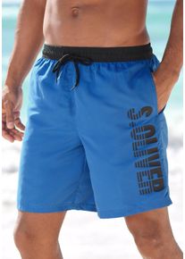 s.Oliver Herren Badeshorts, blau, Gr. M, Microfaser, Polyester, Badehosen
