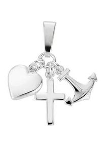 Ketten-Anhänger Firetti "Schmuck Geschenk Silber 925 Halsschmuck Anhänger Glaube Liebe Hoffnung" Schmuckanhänger Gr. Silber 925 (Sterlingsilber), 1,55 g, silberfarben Damen Made in Germany