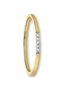 Diamantring ONE ELEMENT "0.03 ct Diamant Brillant Ring aus 585 Gelbgold" Fingerringe Gr. 54, mit Diamant, Gelbgold 585-Diamanten, goldfarben (gold) Damen Gold Schmuck