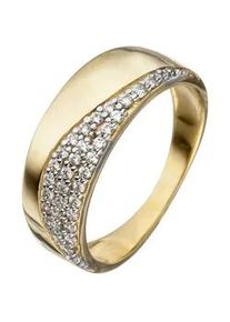 Goldring Jobo Fingerringe Gr. 50, Gelbgold 333, goldfarben (gelbgold 333) Damen 333 Gold mit Zirkonia