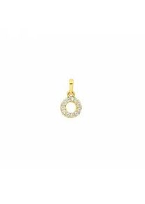 Ketten-Anhänger ADELIA ́S "Damen Goldschmuck 333 Gold Anhänger mit Zirkonia Ø 6,3 mm" Schmuckanhänger Gr. mit Zirkonia, Gelbgold 333, goldfarben (gold) Damen mit Zirkonia Goldschmuck für